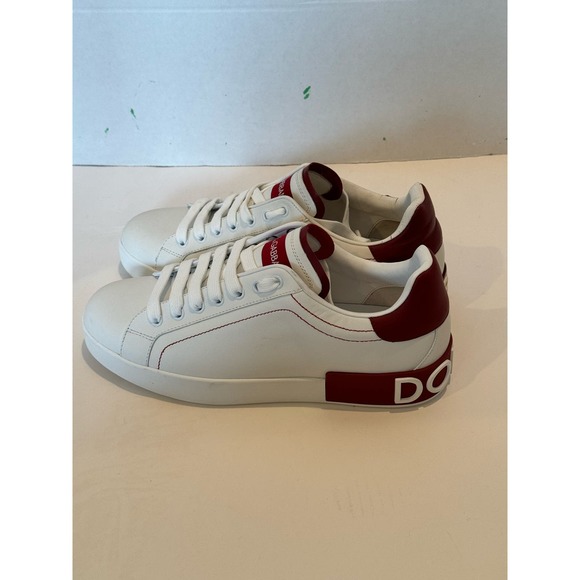 Dolce & Gabbana Red Details Portofino Sneakers - Picture 3 of 8